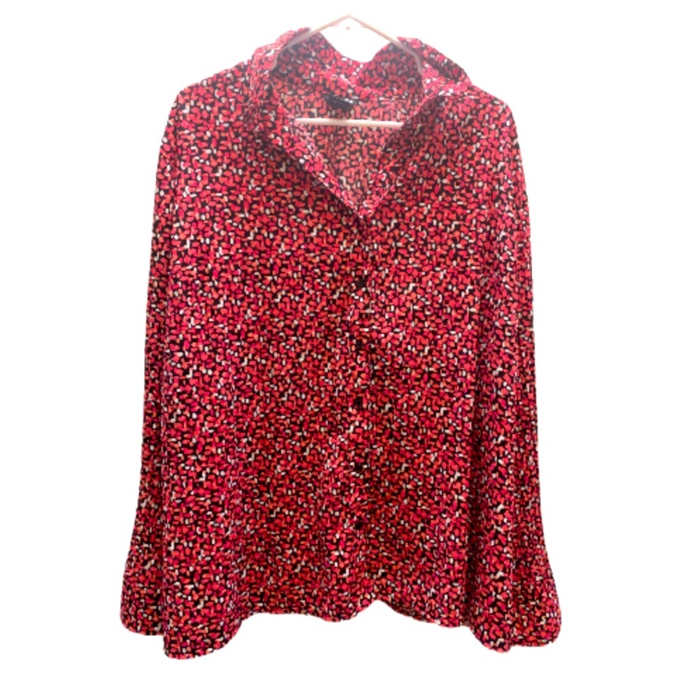 Plus Size Womens Button Down Blouse